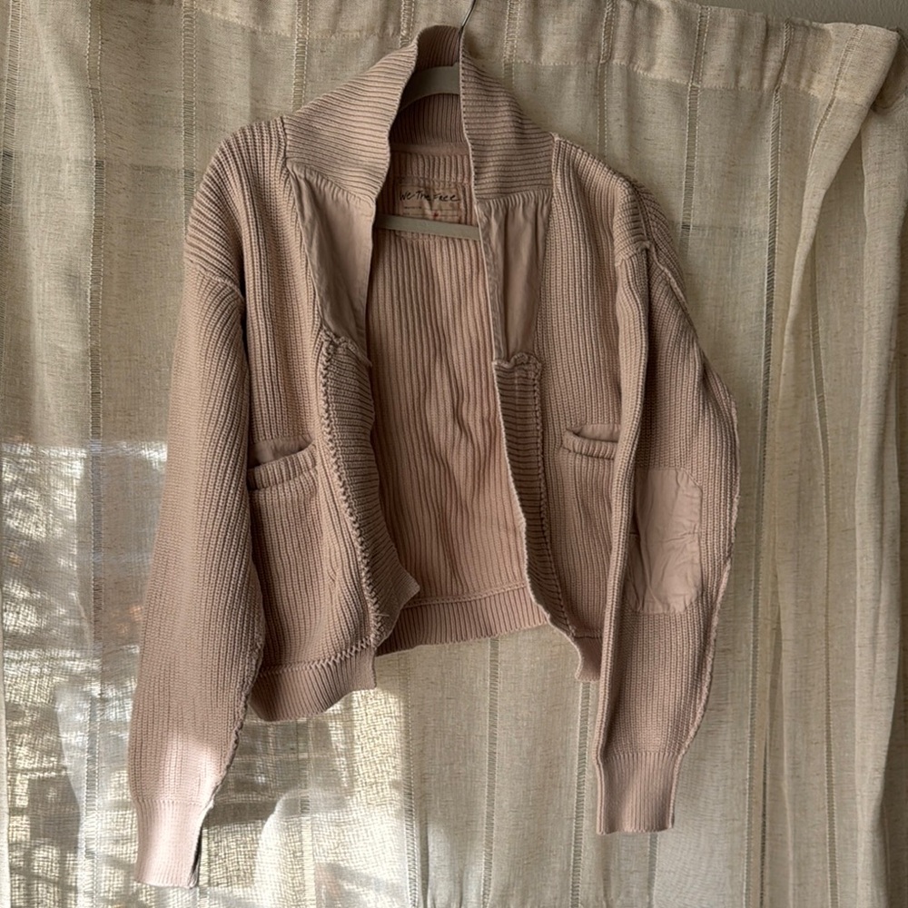 We the Free Medium Women's Beige Knit Cardigan Fits like a Small.